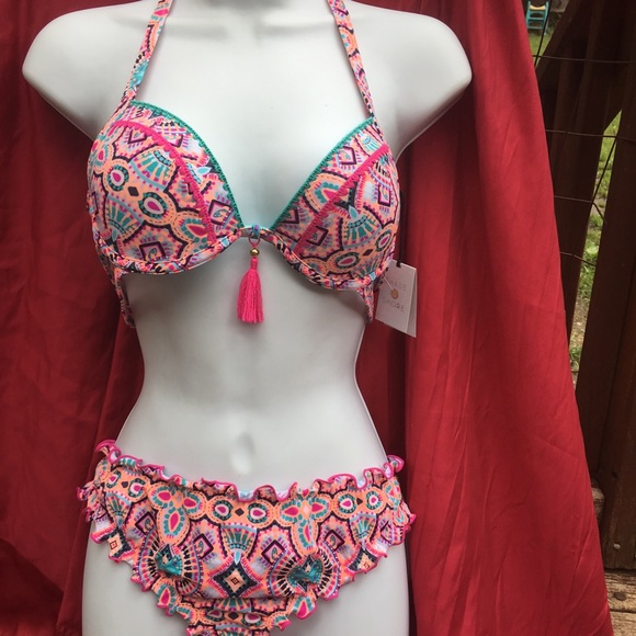 Shade & Shore Bikini swimsuit 34A and XL Bottoms - Picture 3 of 8